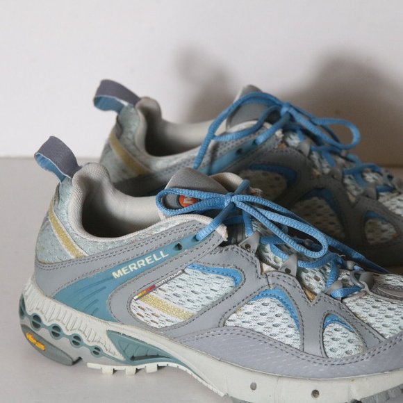 Merrell Womens Overdrive Sky Blue Bungee Hiking Shoes Size 7.5 Open Mesh Gray - Picture 2 of 8